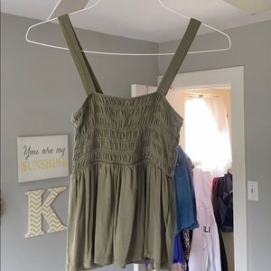 Army green tank top